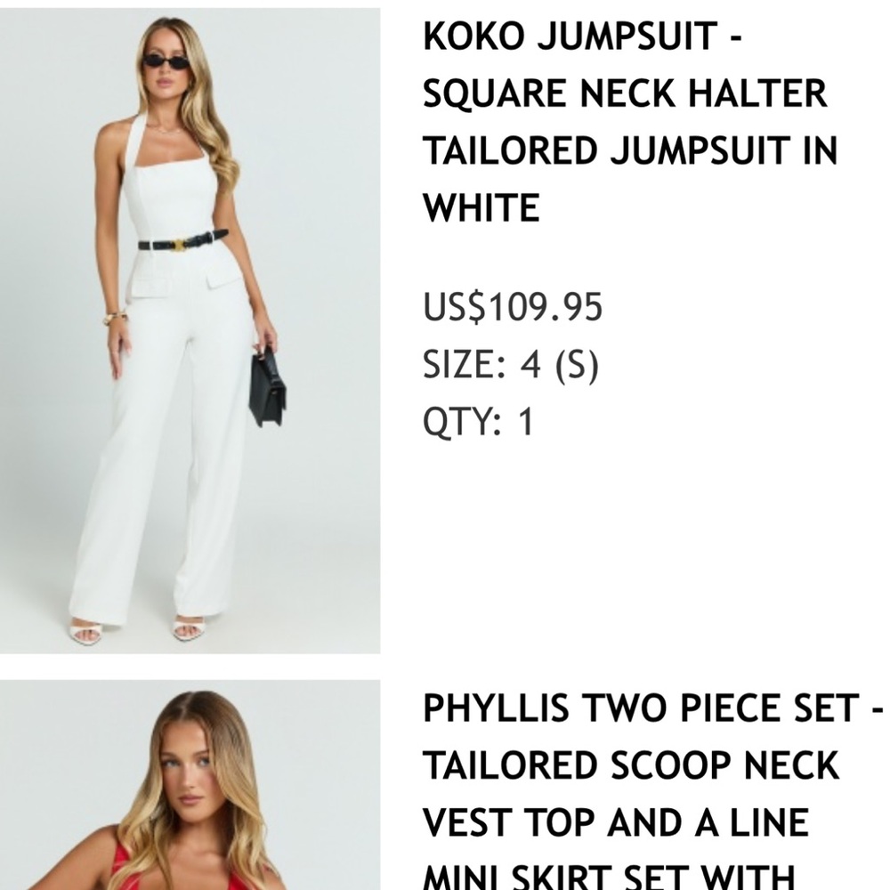 Showpo White Tailored Jumpsuit with Square Neck